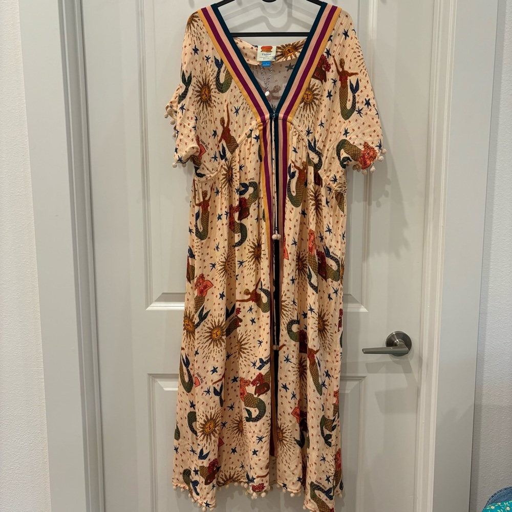 Anthropologie farm rio Mermaid Print Dress